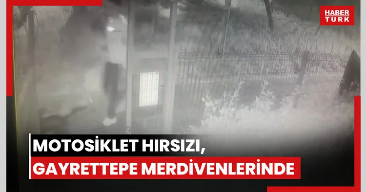 Motosiklet hırsızı, Gayrettepe merdivenlerinde!