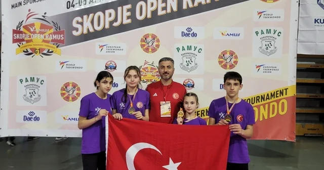 Düzceli genç taekwondocular Makedonya da tarih yazdı Düzce Haberleri