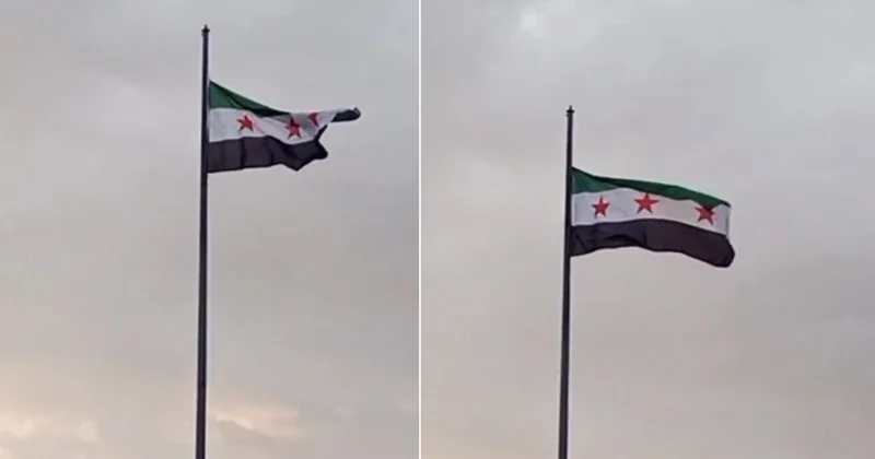 Kobani de Suriye Bayrağı Dalgalanıyor