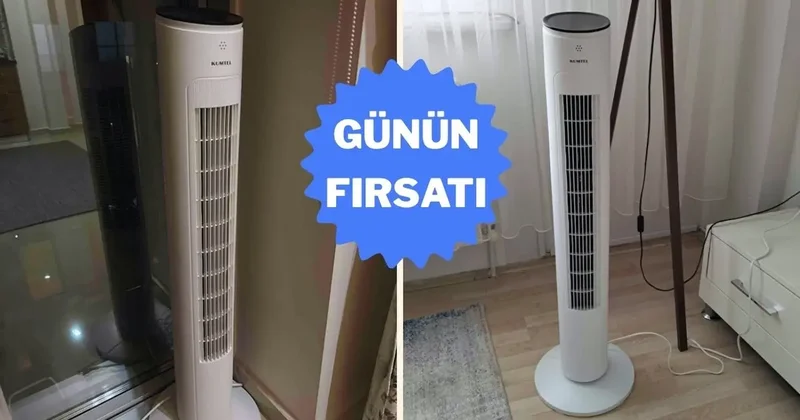 Şık tasarım güçlü performans: Kumtel kule tipi vantilatör indirimde