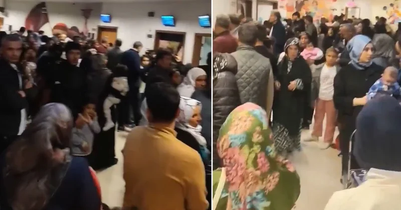 Şanlıurfa da bir hastanenin çocuk polikliniğindeki yoğunluk dikkat çekti
