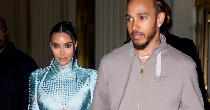 Kim Kardashian ile Lewis Hamilton el ele