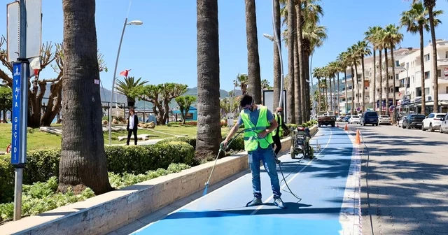 Marmaris te bisiklet yolları bakımdan geçiyor Muğla Haberleri