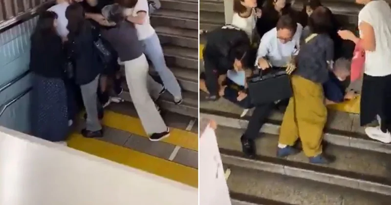 Kadın dayanışması! Kızların fotoğrafını çeken sapığı böyle yakaladılar