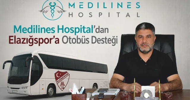 Medilines Hospital dan Elazığspor a otobüs desteği Elazığ Haberleri