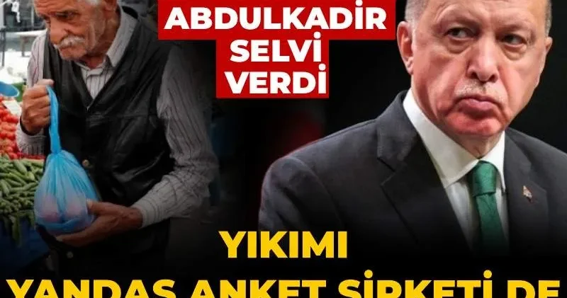 Yıkımı yandaş anket şirketi de saklayamadı! AKP ye kötü haberi Abdulkadir Selvi verdi