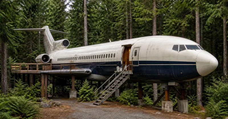 Terk edilmiş Boeing 727 uçağını lüks eve çevirdiler: Yıllarca sayısız yolcu taşımıştı Sözcü Gazetesi