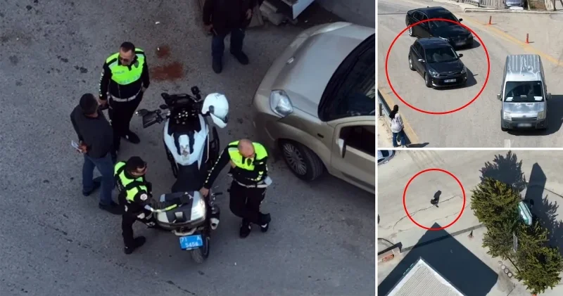 82 bin liralık geri vites : Ehliyetsiz sürücü dron denetimine yakalandı Kırıkkale Haberleri