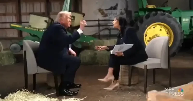 İşte Trump ın canlı yayında gergin anları: Gazeteciye hakaret edip stüdyoyu terk etti!