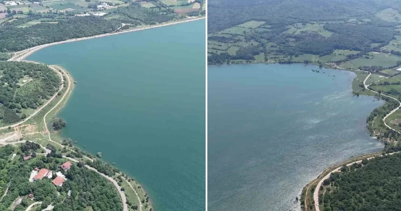 Geçen yıl adacıklar bile ortaya çıkmıştı: Şimdiki su seviyesi yüz güldürüyor Bolu Haberleri