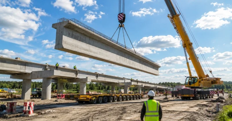 60 tonluk beton kirişleri bir gün içinde tek tek yerleştirdiler Sözcü Gazetesi