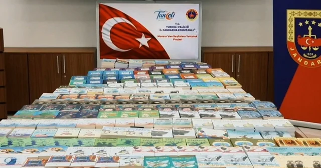 Jandarmadan köy okullarına 5 bin kitaplık destek Tunceli Haberleri