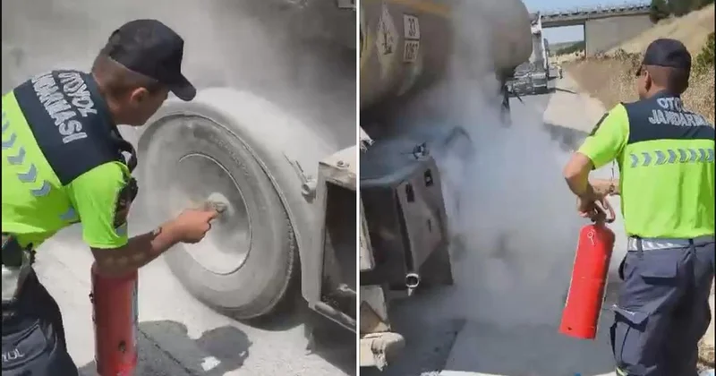 Otoyolda saniyelerle yarış! Jandarmanın müdahalesi faciayı önledi