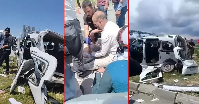 Hafif ticari araç ile kamyonet kafa kafaya çarpıştı; 4 ölü, 2 yaralı