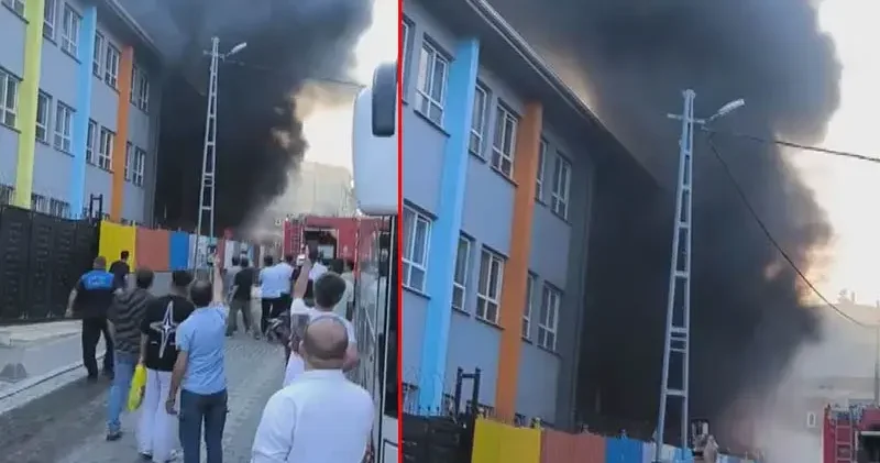 Esenyurt ta okulda yangın