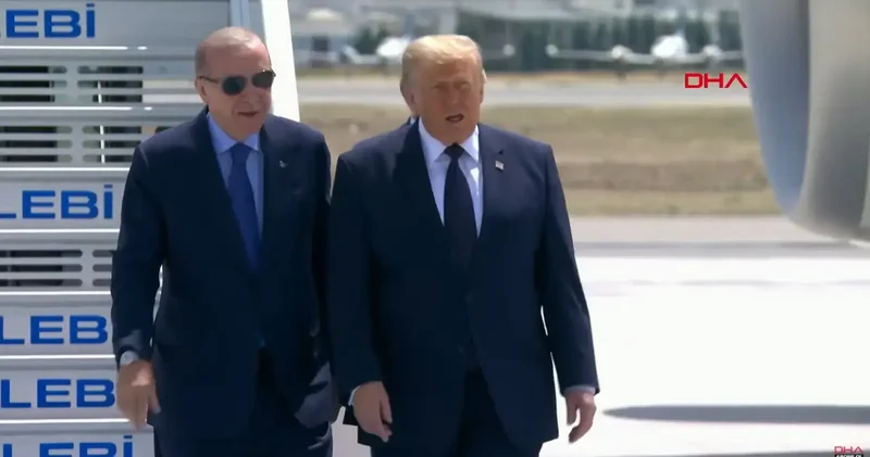 Cumhurbaşkanı Erdoğan, ABD Başkanı Trump ı havalimanında karşıladı