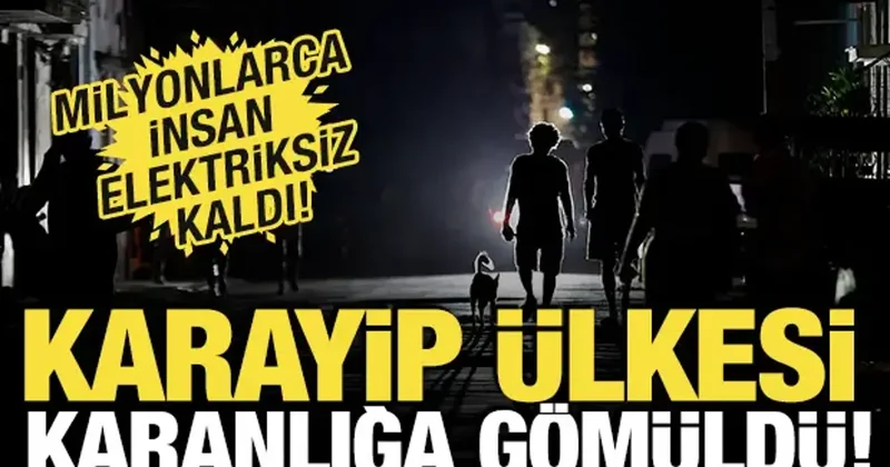 Karayip ülkesi karanlığa gömüldü! Milyonlarca insan elektriksiz kaldı
