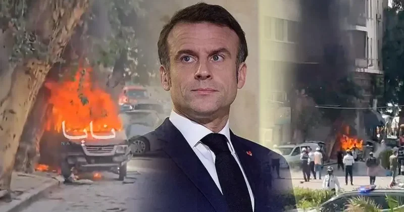 Son dakika Şam da Macron un kaldığı otelin dibinde patlama! NATO günü yaşandı, 18 kişi yaralandı... Fransa dan ilk açıklama
