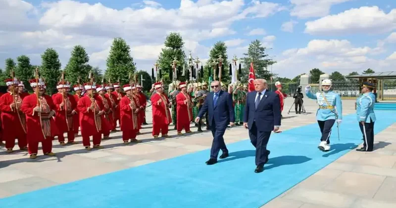 Ankara daki törende ilgi çeken detay: Trump a A+ tipi resmi tören le karşılama