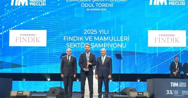 Ferrero Fındık, fındık ve mamulleri sektörünün ihracat şampiyonu oldu Trabzon Haberleri Habertürk Yerel Haberler