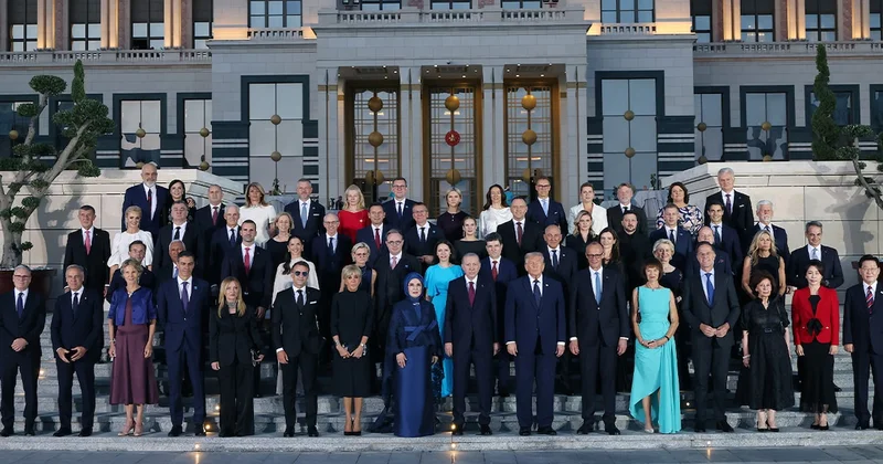 Beştepe’de NATO resepsiyonu: Liderler aile fotoğrafı çektirdi Sözcü Gazetesi