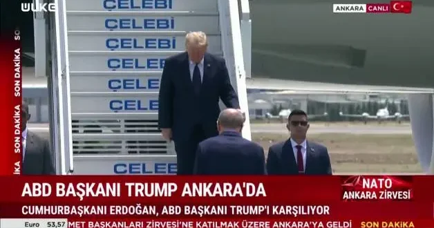 ABD Başkanı Trump a Cumhurbaşkanı Erdoğan dan sıcak karşılama