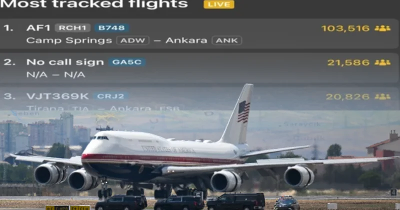 Trump ın uçağını rekor sayıda kişi izledi! Sözcü Gazetesi