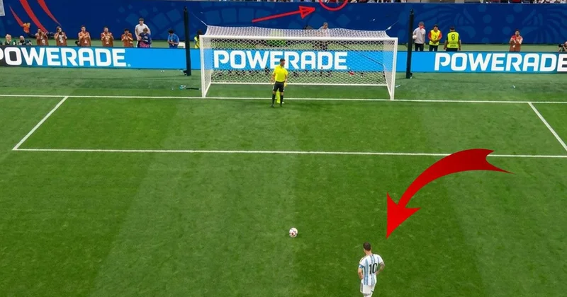 Görüntüdeki ismi hepiniz tanıyorsunuz! Messi penaltıyı kaçırsın diye şekilden şekle girdi