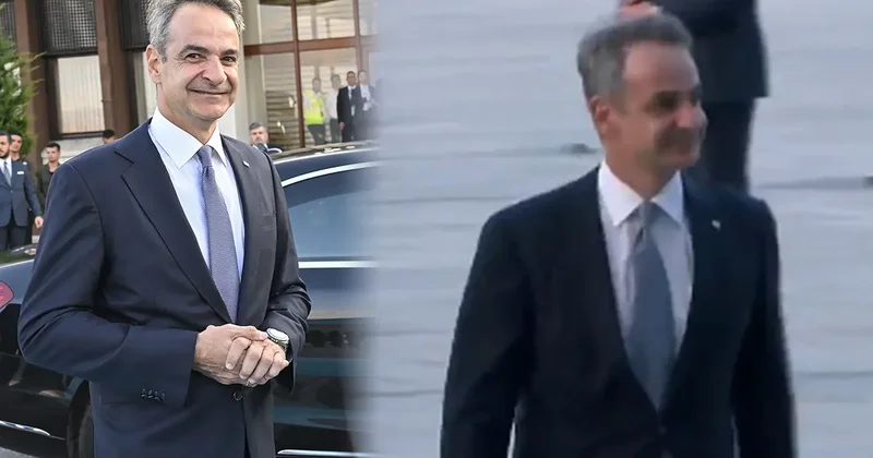 Dikkat çeken an! Miçotakis geldiği sırada Ceddin Deden, Neslin Baban marşı çalındı