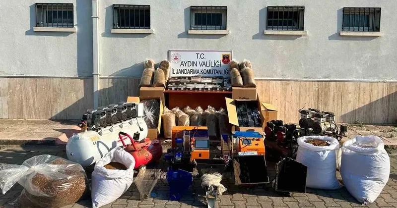 Köşk’te kaçak sigara imalathanesine operasyon: 350 kilo tütün ele geçirildi
