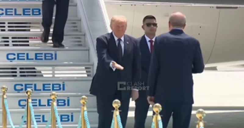 Trump Ankara da: Erdoğan ile ilk temas havalimanında gerçekleşti