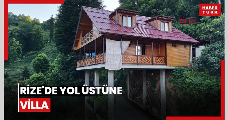 Rize de yol üstüne villa