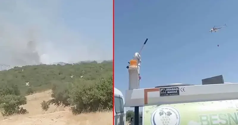 Adıyaman da orman yangını
