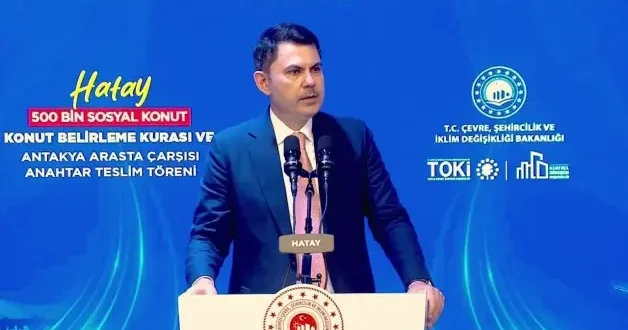 Bakan Kurum Hatay dan duyurdu: Türkiye prangalarından kurtulacak