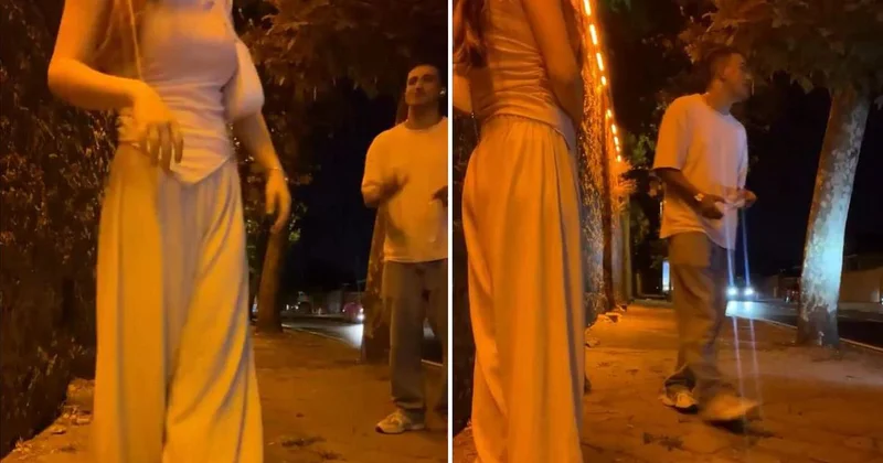 Sokakta video çekerken sivil polise yakalandılar: Karım benim