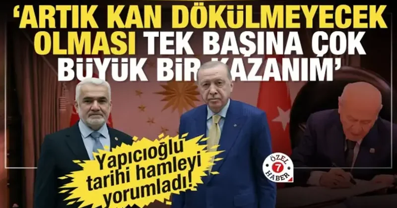 HÜDA PAR Genel Başkanı: Artık kan dökülmeyecek olması tek başına çok büyük bir kazanımdır