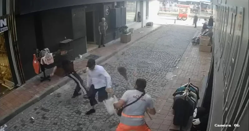 Tramvay hırsızını süpürgeyle durdurmaya çalıştı Sözcü Gazetesi
