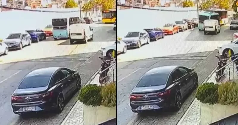 Kağıthane’de sollama yapan yolcu minibüsünün İETT otobüsüyle çarpıştığı kaza kamerada: 3 yaralı