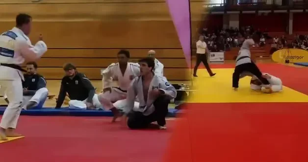 Judo müsabakasında yenilgiyi hazmedemeyen sporcu rakibinin çenesini kırdı