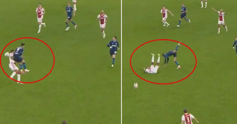 Skandal faul! Rakibin akciğeri ve boynu ezildi, VAR devreye bile girmedi