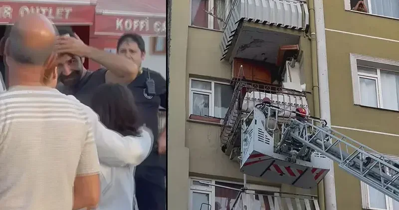 Bahçelievler de balkondan düşen parçalar yayanın başına isabet etti
