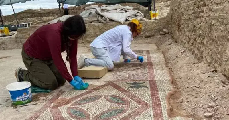 Pompeiopolis Antik Kenti’nde 105 metrekarelik zemin mozaiği açığa çıkarıldı