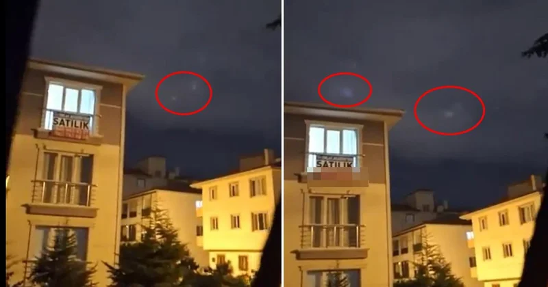 Başkentte gizemli gece! Gökyüzünde belirenler merak uyandırdı