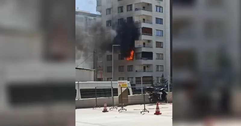 Şanlıurfa’da 8 katlı binada yangın: Bina sakinleri tahliye edildi