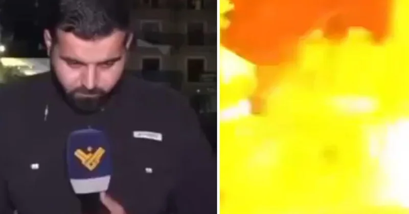 Lübnan da gazeteciler füze saldırısından kıl payı kurtuldu