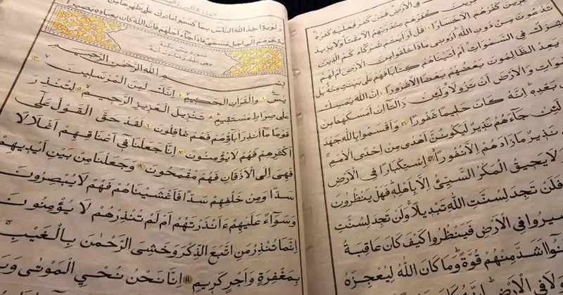 Dünyanın ikinci en büyük el yazması Kur’an ı Kerim’i görenleri hayran bıraktı!