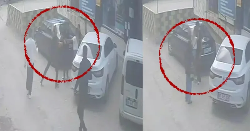 Dövülen kadını kurtarmak istedi canından oluyordu! Dehşet anları kamerada