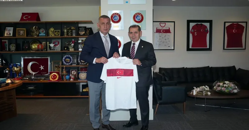 Galatasaray dan TFF’ye sürpriz ziyaret! Hacıosmanoğlu ndan Özbek e jest