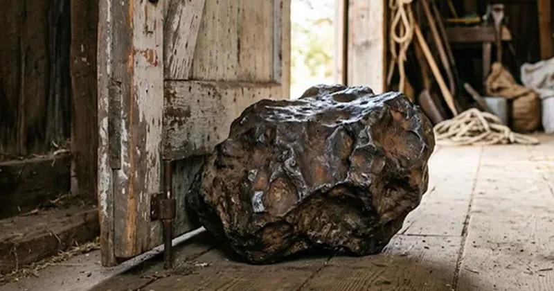 30 yıl boyunca ahır kapısını tutsun diye kullandığı taş 4,5 milyar yıllık meteor çıktı! Değeri 75 bin dolar