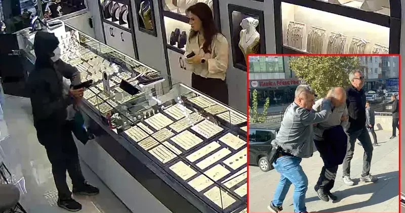 Oyuncak tabancayla kuyumcuyu soymak isteyen şüpheli yakalandı